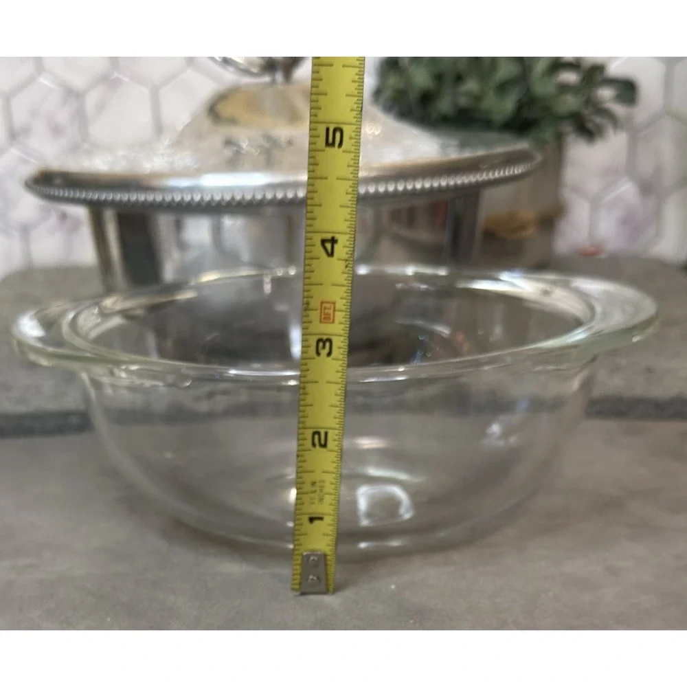 Vintage B.W. Buenilum Hammered Aluminum Casserole Dish With Pyrex Bowl USA